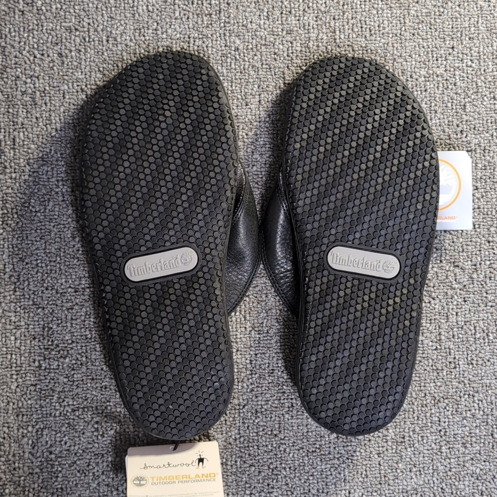 NWT Timberland x SmartWool Power Lounger Sandals / Flip Flops Size: 10M Leather - Picture 11 of 11